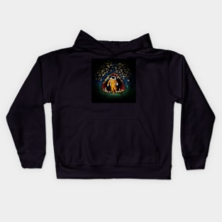 RUN - ASTRONAUT / ALIEN ILLUSTRATION Kids Hoodie